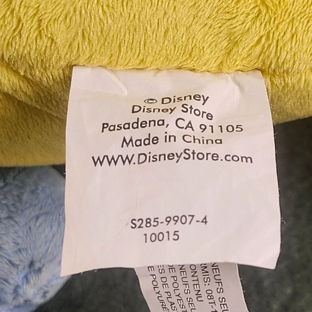 Disney Store Flounder Plush Stuffed Animal Little Mermaid Ariel Yellow Blue Fish